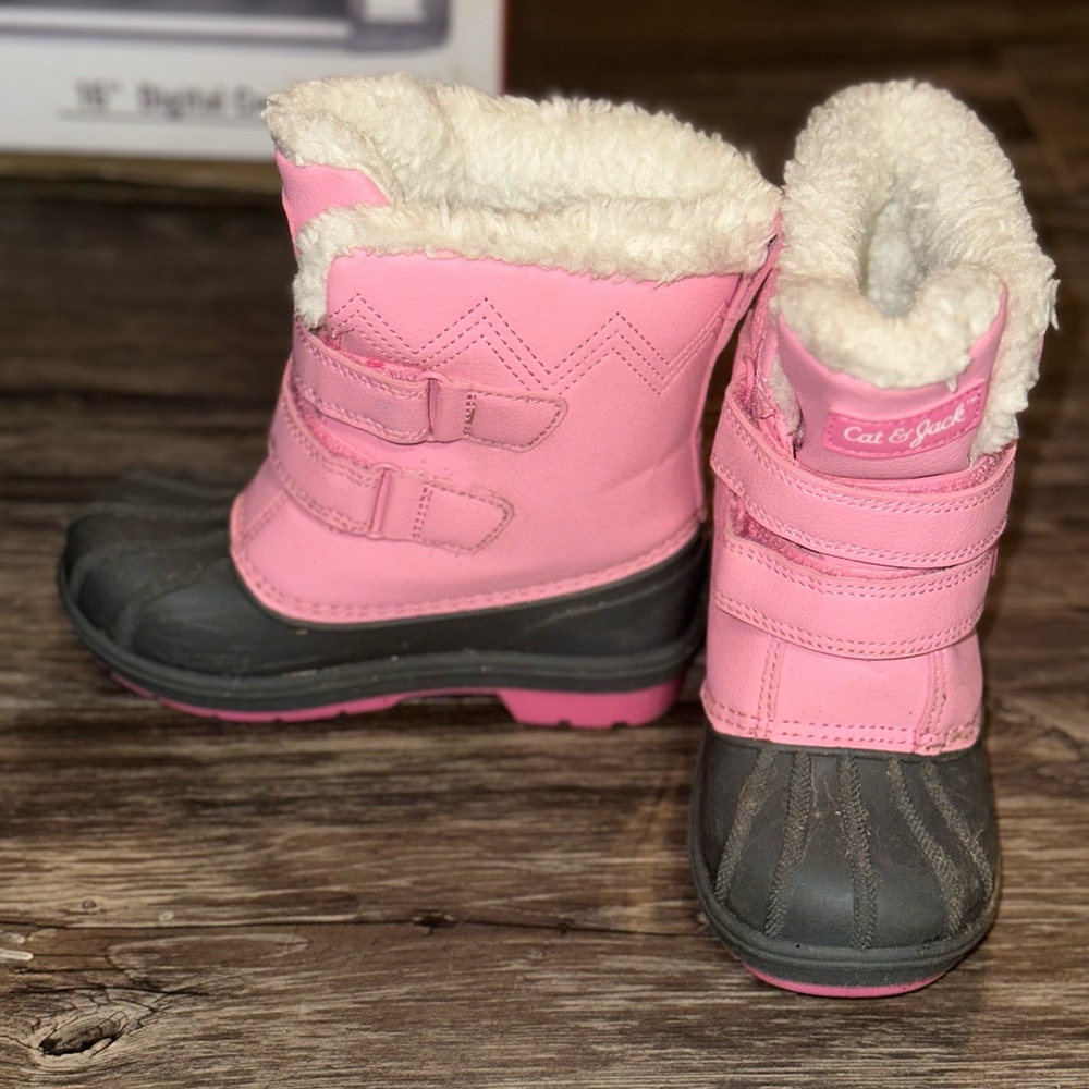 Cat & Jack Pink Boots with White Lining